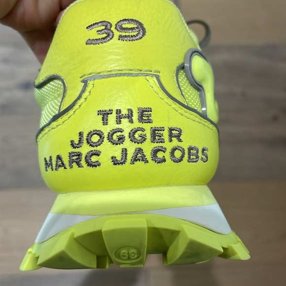 Marc Jacobs The Jogger Sneakers Size 39 US 9 The Fluoro Jogger In Fluo Yellow - Picture 12 of 14